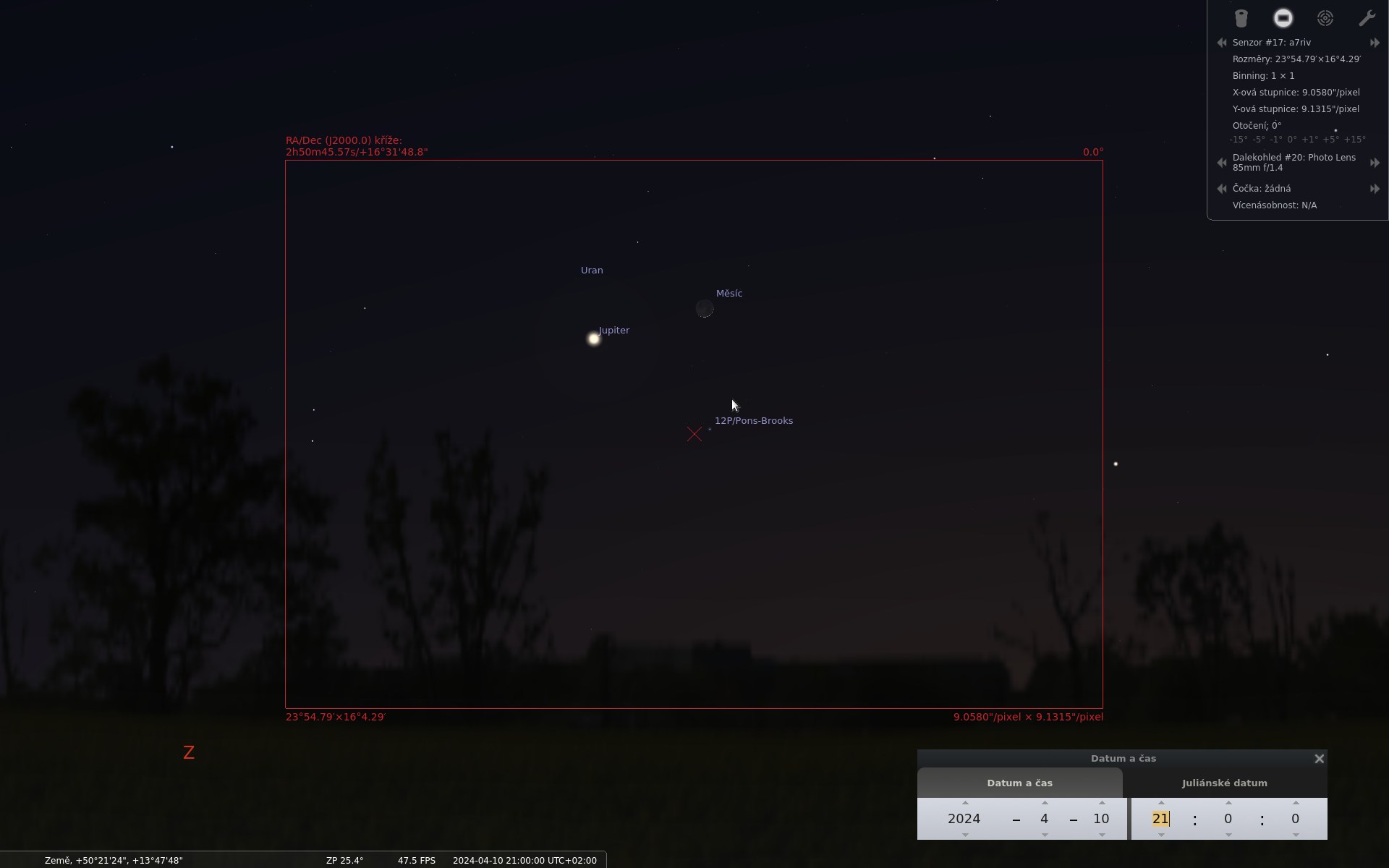 Stellarium screenshot for 2024-04-10