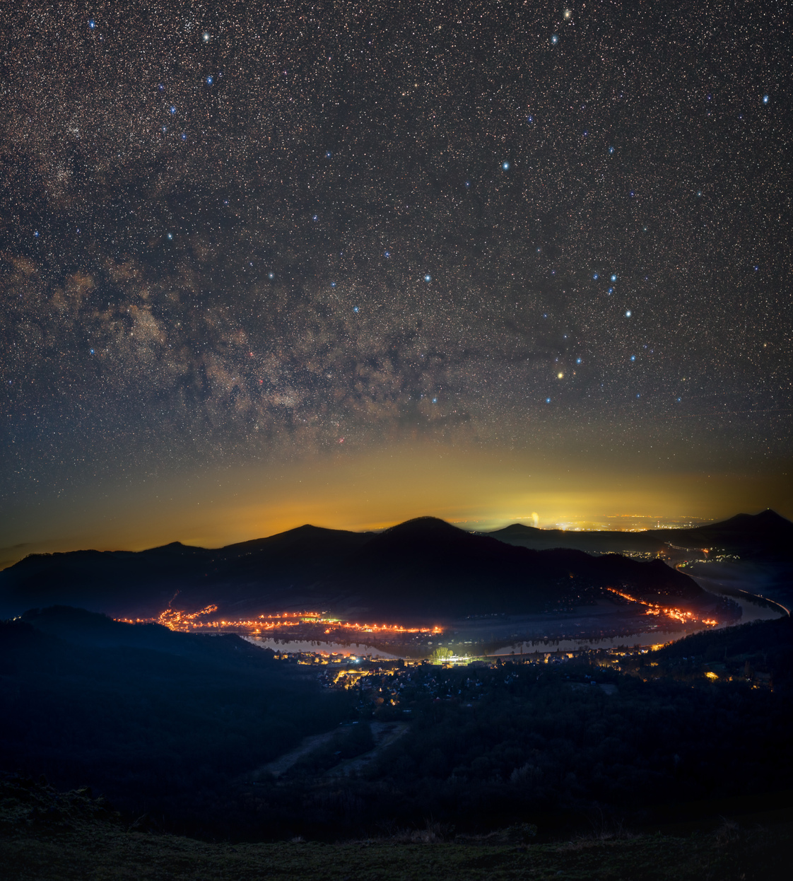 Bohemian Central Highlands with Milky Way
