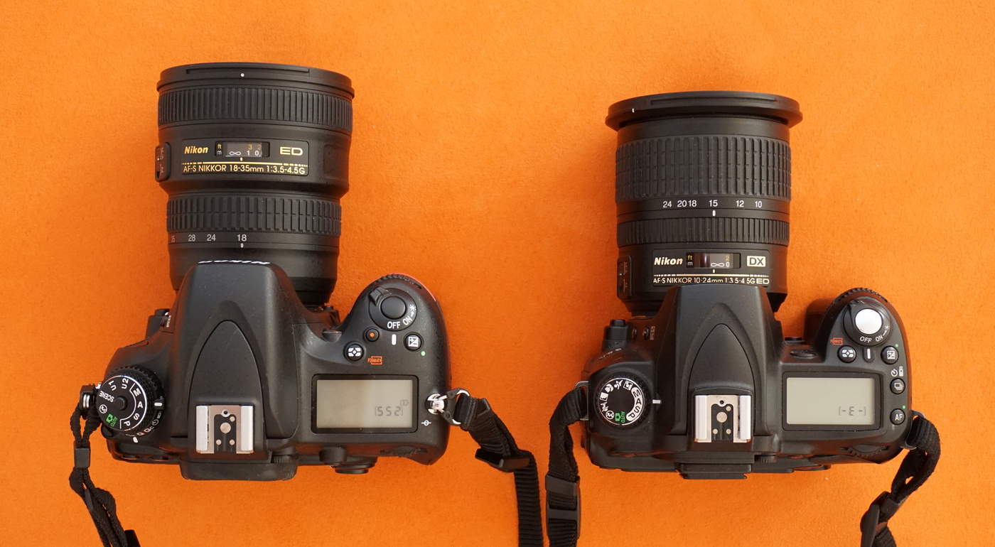 D90+10-24 vs. D610+18-35 dimensions overview